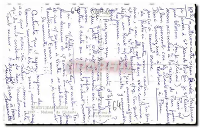 Saint-Jean-de-Luz — Casa da Infanta — editor MEXICHRÔME, n°64 — Verso