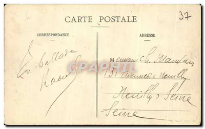 Loches — Zamek — Widok z ogrodu — Rewers