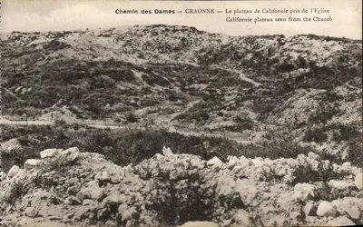 Chemin des Dames — CRAONNE — O plateau de Californie visto da Igreja