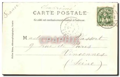 Diablerets — Skok wodospadu — J.J.2269, wydawca Julian frères, Genewa — Rewers