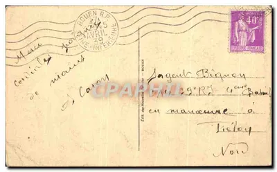 Rouen — Stare domy na ulicy Saint-Romain — Wydawnictwo Nowych Widoków — Rewers