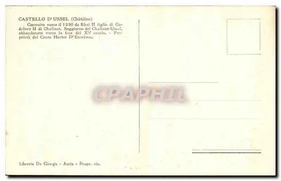 Castillo de Ussel - Valle de Aosta — Libreria De Giorgis — Reverso