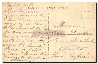 Parque de VERSAILLES — Hameau de Marie-Antoinette — O Ponte de Pedra e o Presbitério — A. L. — Verso