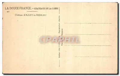 Zamek w Azay-le-Rideau — Zamek Loary — Wydawnictwo Yvonn — Rewers