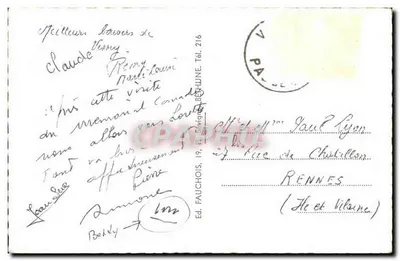 Figure héroïque du Canada — Le Mémorial Canadien — Souvenir de Vimy — Fauchois — Verso