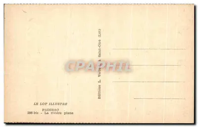 Padirac — De rustige rivier — Uitgave Le Lot Illustré — Achterkant