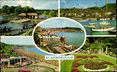 Bilhete postal antigo Scarborough