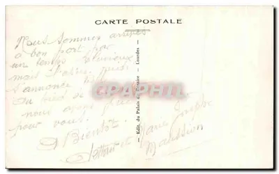 Lourdes — Widok z Sommer du Pie du Jer — Wyd. Palais du Rosaire — Rewers
