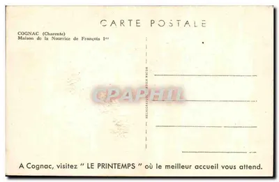 Cognac — Huis van de Voedster van Frans I — Heliotypie Cimier Macon — Achterkant