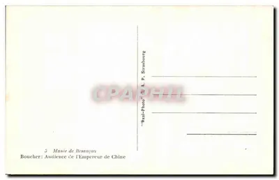 AudIÊncia do Imperador da China — Museu de Besançon — A. P. Strasbourg — Verso