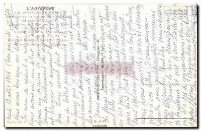 Le Mont-Dore — sommet de la vallée du Mont-Dore — éditeur G. d’O, n° 03 — Verso
