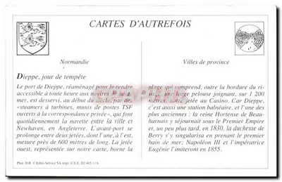 Dieppe — La Jetée un Jour de Tempête — LL. N° 265 — Reverso