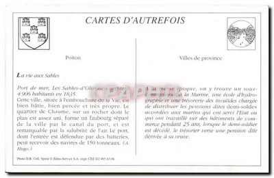 Les Sables-d'Olonne — A praia — Édito-Service S.A. n° 216 — Verso