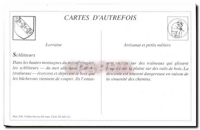 Los Schlitteurs — Las Altas Vosges — Édito-Service SA, serie D2 465 — Reverso