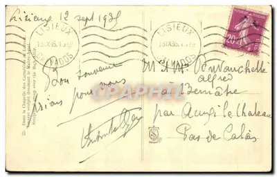 Estátua da Virgem Maria com o Menino — Capela das Carmelitas de Lisieux — editor não identificado — Verso