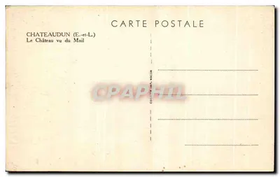 Châteaudun (E.-et-L.) — Zamek widziany z Mail — Comité Imp. Macon — Rewers