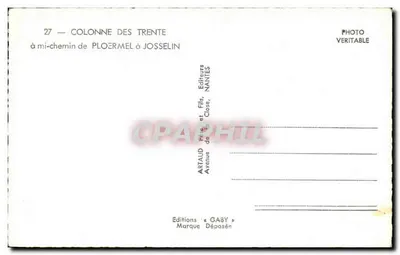 Kolumna Trzydziestu — Komunika cyrkularna pośrodku między Ploermel a Josselin — Wydawnictwo Gaby — Rewers
