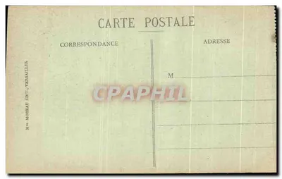 Versailles - Het Park - Laan van de Marmousets — beeld van muzikant — Moreau Édit., Versailles — Achterkant