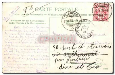 Zamek Chillon — widok nocny z zasnieżonymi górami — Atelier Stéphane H. Surrondin & Cie, Zurych, nr 10095 — Rewers