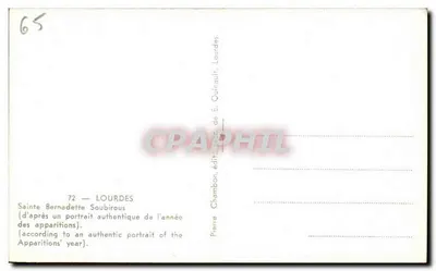 Święta Bernadetta Soubirous — Lourdes — wyd. Chambon — Rewers