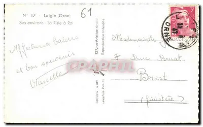 Laigle (Orne) — Seus arredores - A Risle em Rai — edições Lavallois Perret — Verso