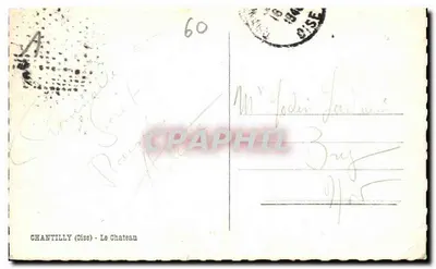 Chantilly — Pamiątka z Chantilly — wydawca nieznany, nr 60 — Rewers
