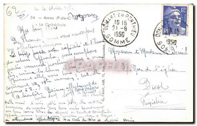 अर्रास - कैथेड्रल - जी. रेम, संख्या 62 — पीछे