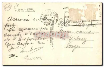 Drzwi Niemców — Metz — Wydawnictwo Cigogne, Straßburg — Rewers