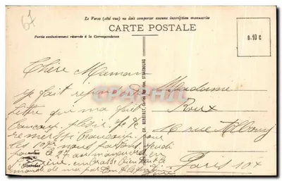 Strasburg — Rue du Bain-aux-Plantes — kartka pocztowa nr 422 — Rewers