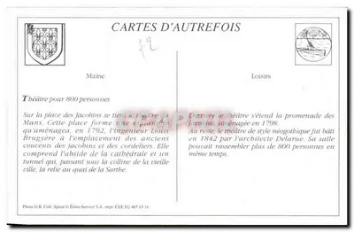 Le Mans — Het Theater — Uitgever D.R. Coll & Editto-Service S.A. — Achterkant