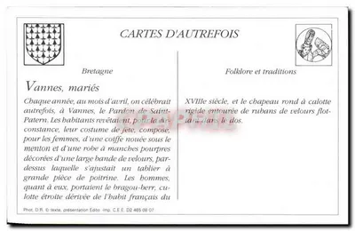VANNES — Casados de Saint-Patern — Coleção Villard, n°1528 — Verso