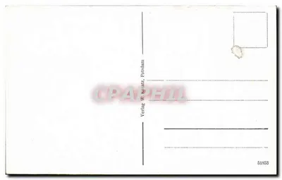 Potsdam — Castelo Sanssouci — Verlag W. Kratz, Potsdam — Verso