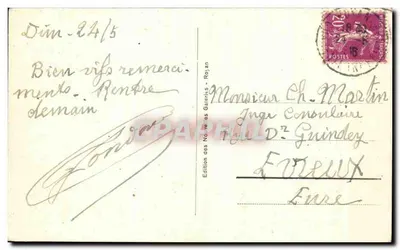 Royan - La Conche de Foncillon à travers les arbres — Édition des Nouvelles Galeries, n° 402 — Verso