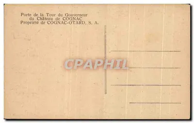 Poort van de Toren van de Gouverneur — Kasteel van Cognac — Eigendom van Cognac-Otard, S.A. — Achterkant