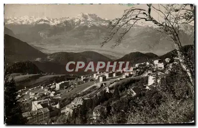 Leysin e as Dentes do Meio-dia — vista panorâmica — Foto E. Kulk, Leysin