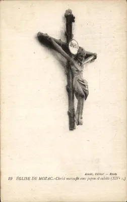 Igreja de Mozac — Cristo marouflado com jupon e calota (século XIV) — Aimat, Editor — Riom