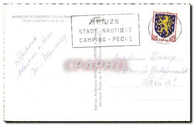 Monty Sancy — Pittoreska Auvergne — Éditions Artistiques Marcel Carrère — Rewers
