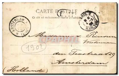 Bilhete postal antigo Paris La Tour Saint Jacques — Verso