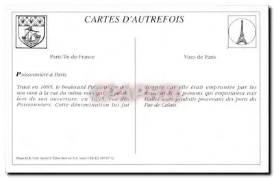 Paryż - Bulwar Poissonnière — 192. — Édito-Service S.A. n° D2 465 67 12 — Rewers
