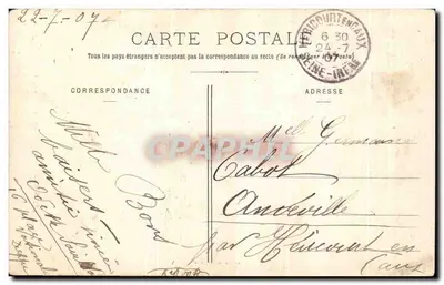Dieppe — Najświętsza Maryja Panny Bonsecours — D. Colliard, Dieppe, n°83 — Rewers