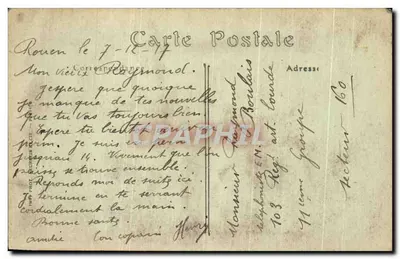 Przystań statków Bouille i nabrzeże Paryża — Rouen — ND. Fotografia — Rewers
