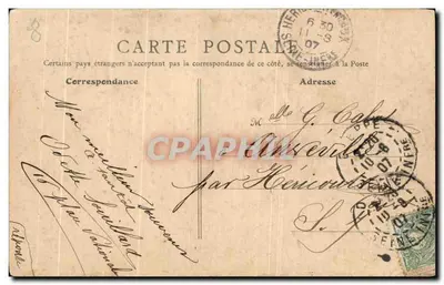 Dieppe (S.-Inf.) - Nef kościoła Świętego Remy'ego — B. F., Paryż, nr 81 — Rewers