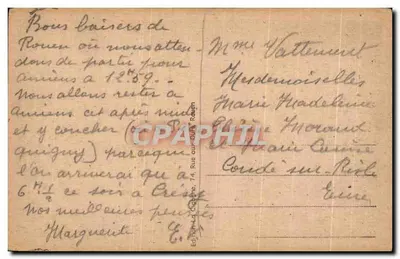 Rouen — O Borboleta do Jardim das Plantas — Edição La Cigogne, n° 280 — Verso