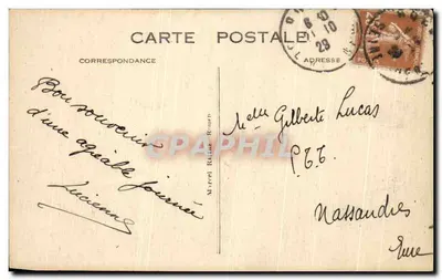Rouen — Fontanna św. Marii — M. Murel, Rouen — Rewers