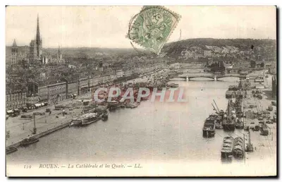 Rouen — La Cathédrale et les Quais — LL.