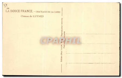 Zamek Luynes — seria 'Zamki Loary' — Wydawnictwo Art Yvon, Francja — Rewers