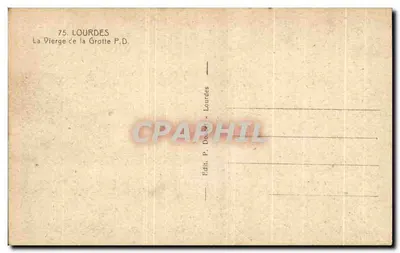 Nostra Signora della Grotta a Lourdes — P. Doucet — Verso