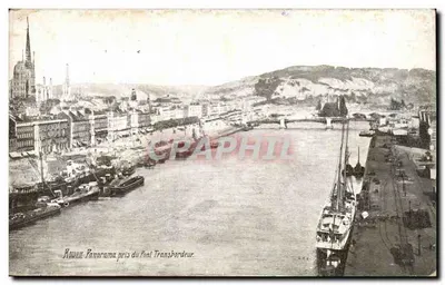 Rouen - Panorama pris du Pont Transbordeur — C.P.A.P.H.I.L. n° 574
