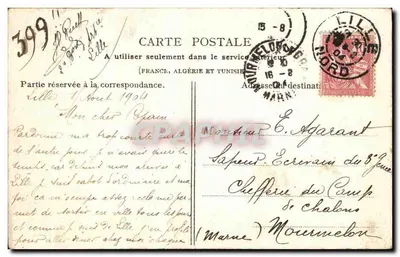 Lille - Quartier Boufflers - Citadelle de Lille - F. L. - n°24 — Rewers