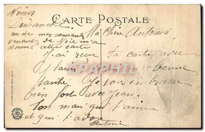 Notre Dame de Laghet — editor Giletta Mot NICE, n° de série 1041 — Verso